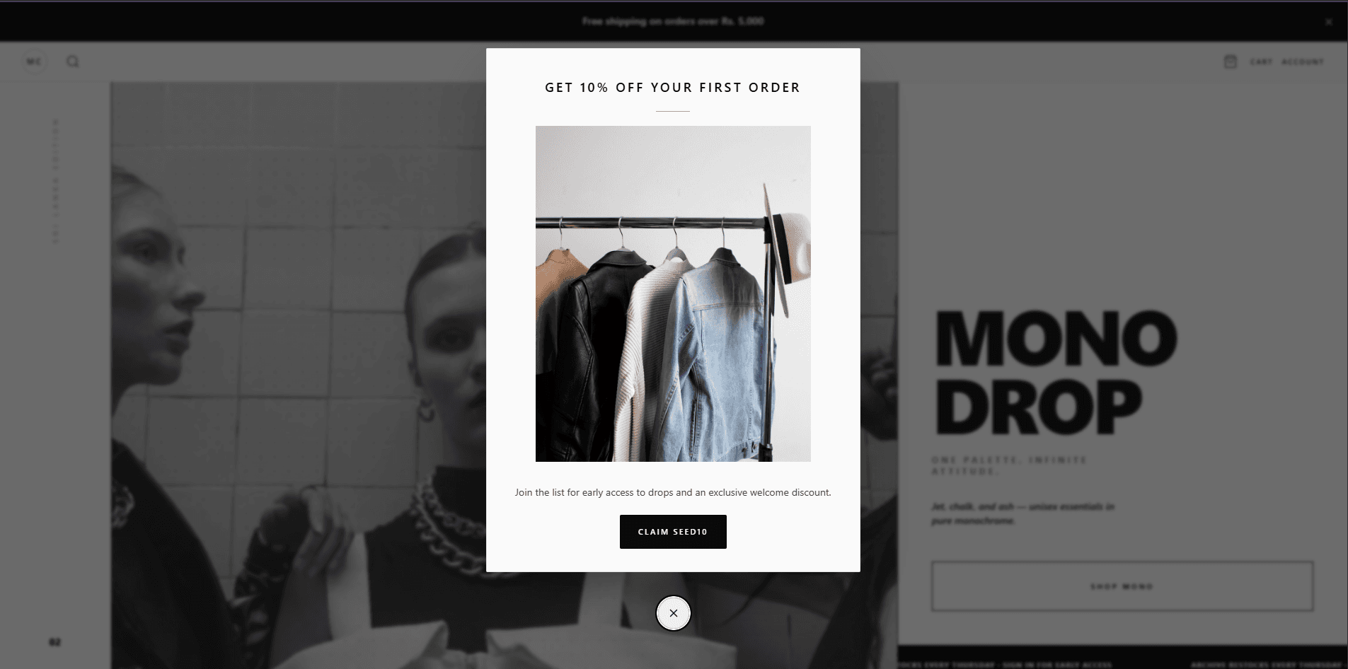 ModerCloth - E-commerce project by Benushika Ishara